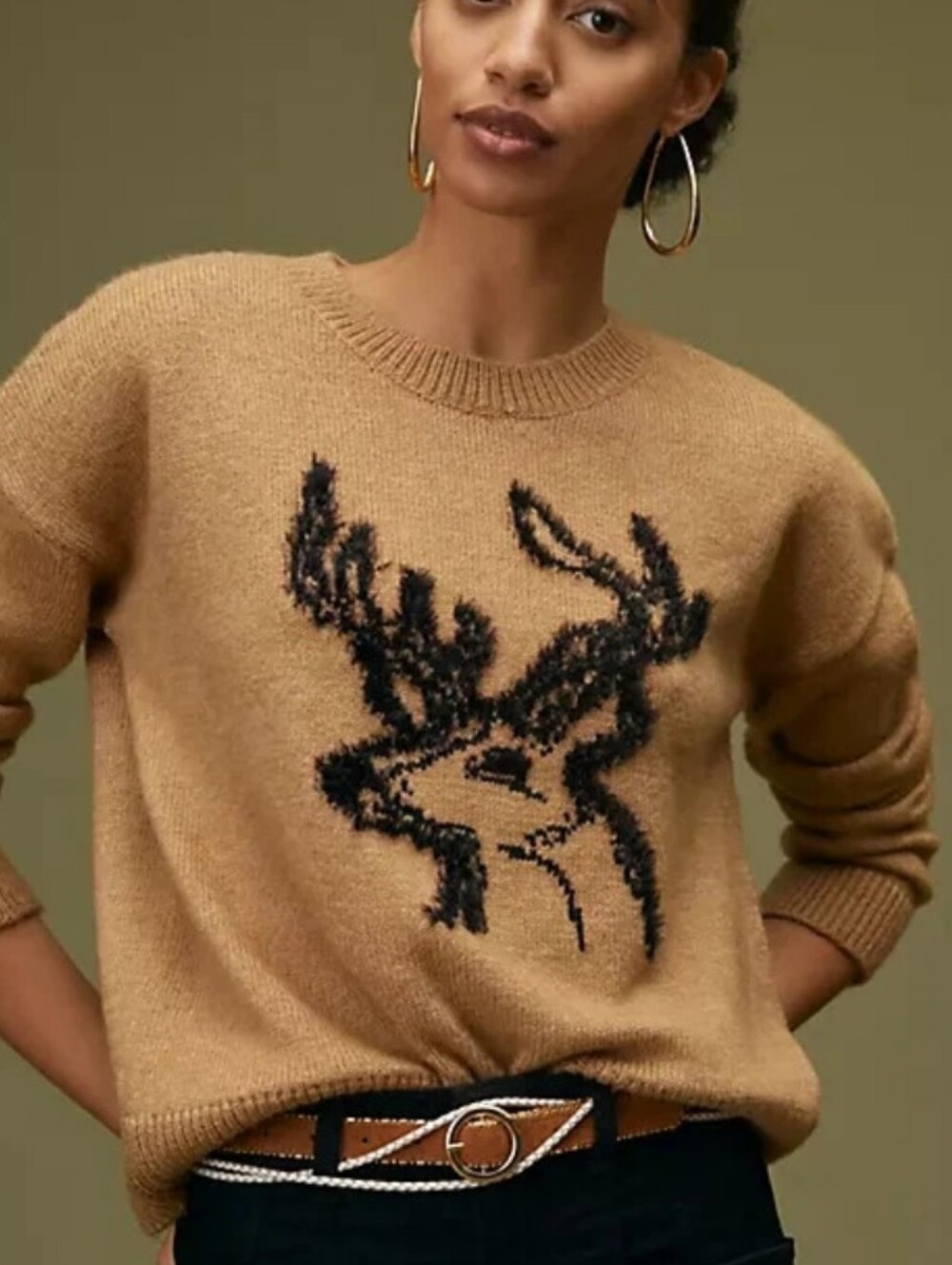 Anthrologie Deer Sweater * Gorgeous *Small (Could Fit Medium) *NWOT